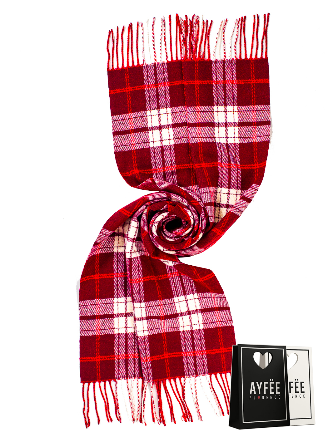 STOLA SCOTTISH CON FRANGE, 100%VI, MADE IN PRC  